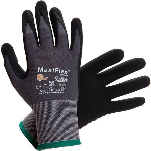 PIP 34-874 Maxi Flex Black and Grey Nylon Gloves A1