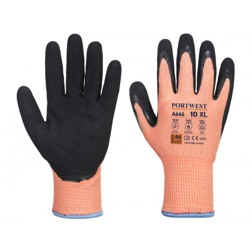 Portwest A646 - Vis-Tex Winter Nitrile A4 Cut Resistant Glove