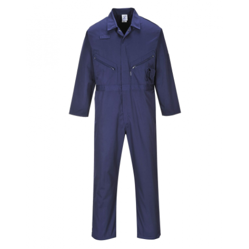 Portwest C813 Coveralls, 7 oz Portwest Liverpool Zipper Navy Blue Coveralls 