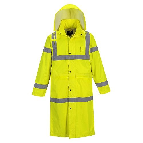 Portwest UH445 Hi Visibility 48' Rain Coat 