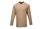 Portwest FR01 Khaki Crew FR Long Sleeve Shirt