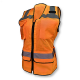 Women's Zippered Hi-Viz Orange Surveyor Vest Radians SV59W-2